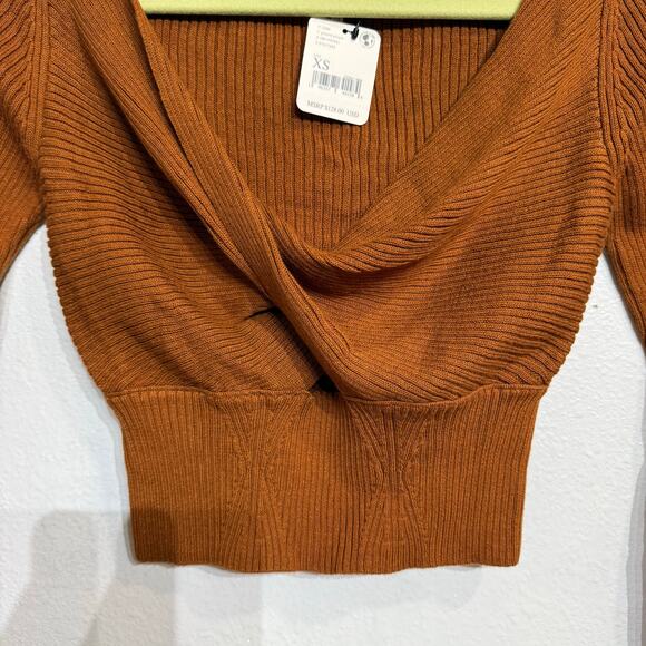 Free People Glazed Ginger Floyd Wrap Top Sz XS NWT - Picture 4 of 12